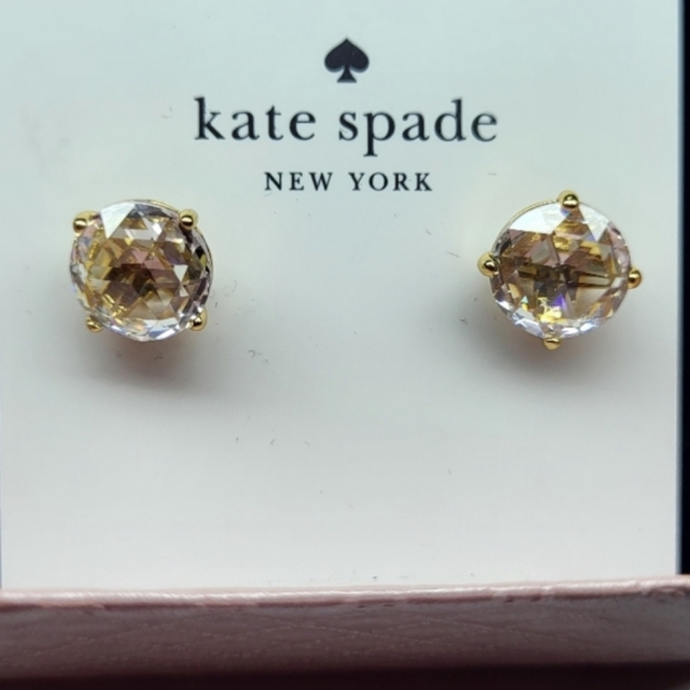 Elegant Gold CZ stud Earrings